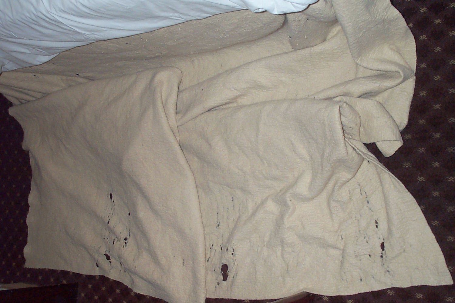 smokey blanket, full of holes